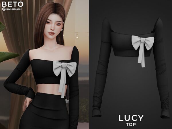 Lucy Top by Beto_Ae0 Sims 4 CC