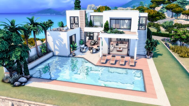 sims 4 cc luxury vacation villa by summerrplays 2