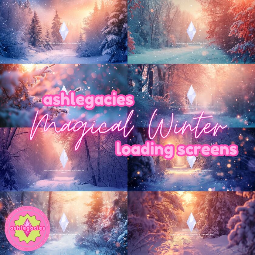 Magical Winter Loading Screens Sims 4 CC