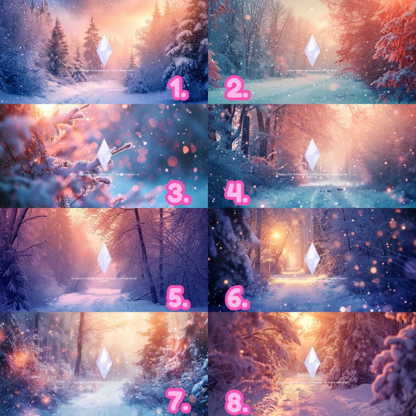 sims 4 cc magical winter loading screens 2