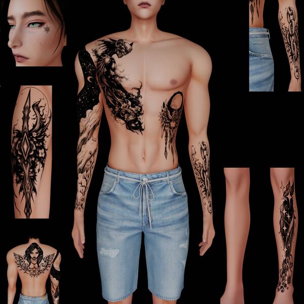 Male Tattoo #23 by Simmer_Creator Sims 4 CC