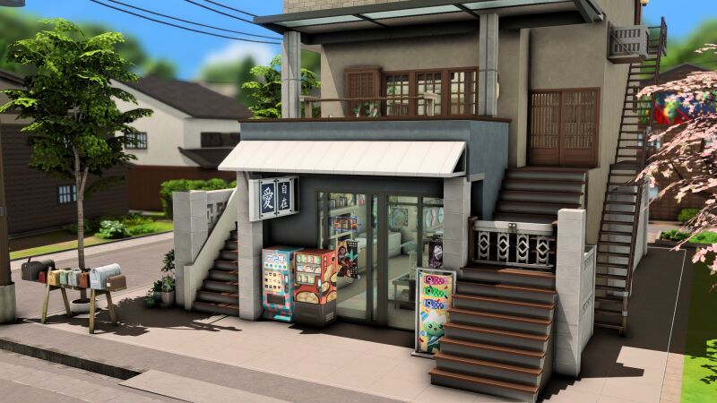 sims 4 cc manga store apartments by plumbobkingdom 2