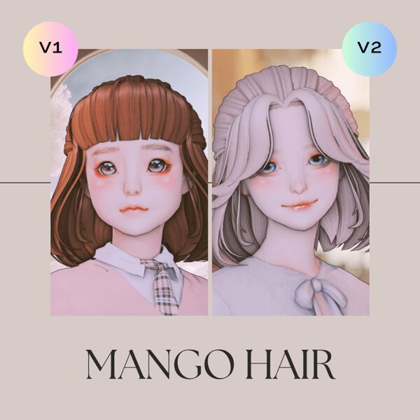 Mango Hair by Opabo Sims 4 CC