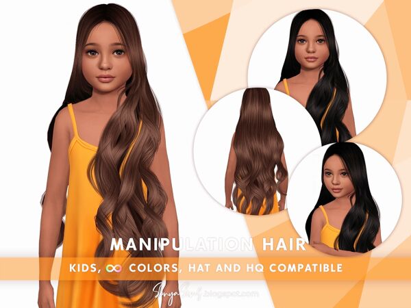 Manipulation Hair for Kids Sims 4 CC