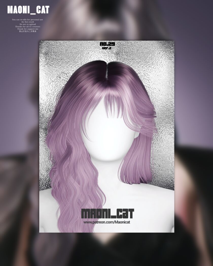 sims 4 cc maonicathair no29 hair no28 new mesh 75 2