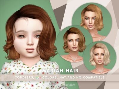 Mariah Hair for Toddlers Sims 4 CC