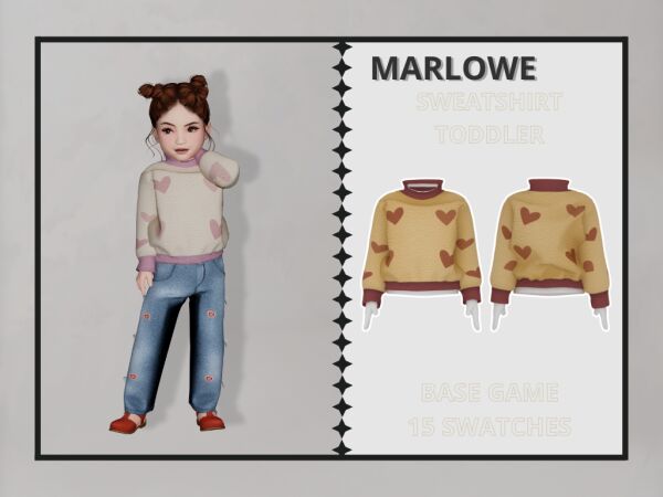 Marlowe Toddler Sweatshirt Sims 4 CC