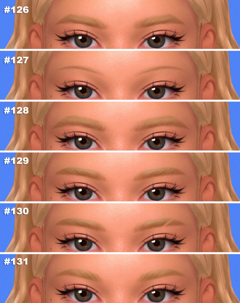 sims 4 cc maxis match eyebrows collection girls edition by sims3melancholic 2