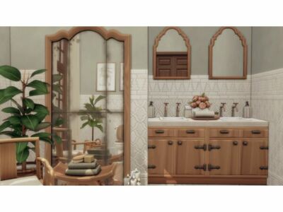 Mediterranean Bathroom: A Stunning Makeover Sims 4 CC