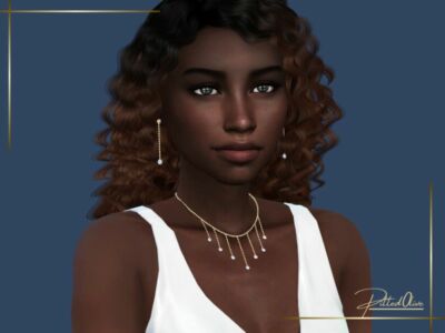 Melinda Set: Elegant Waterfall Diamond Jewelry Sims 4 CC