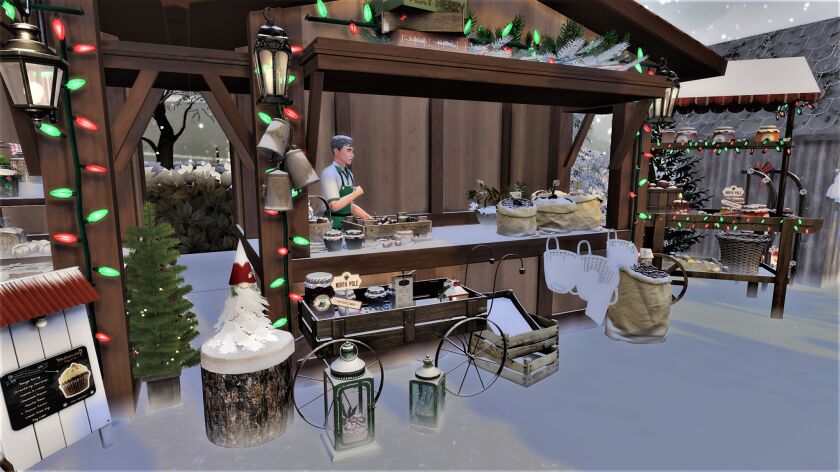 sims 4 cc merry christmas everyone christmas market can now 11