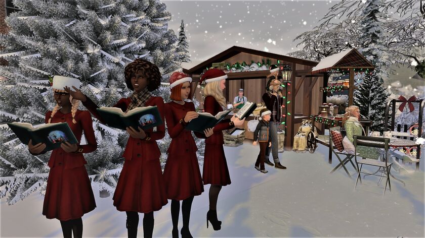 sims 4 cc merry christmas everyone christmas market can now 14