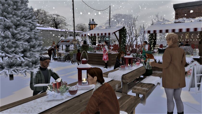 sims 4 cc merry christmas everyone christmas market can now 16