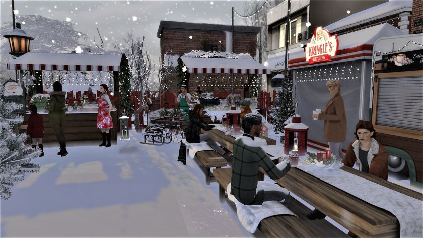 sims 4 cc merry christmas everyone christmas market can now 17