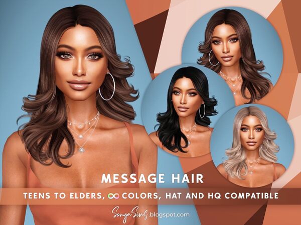 Stylish Wavy Hair for Your Sims Sims 4 CC