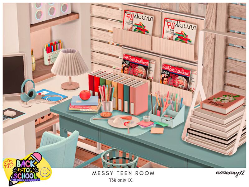 sims 4 cc messy teen room 2