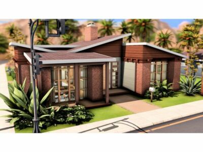 Stunning Mid-Century Family House Design Sims 4 CC