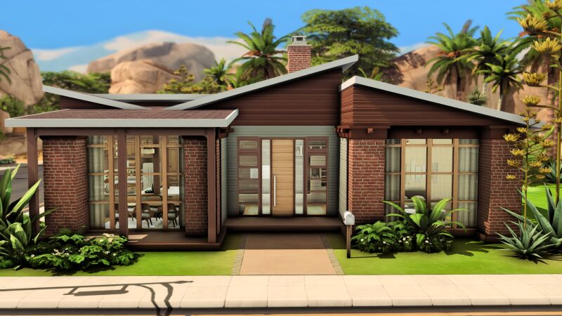 sims 4 cc mid century family house by plumbobkingdom 2