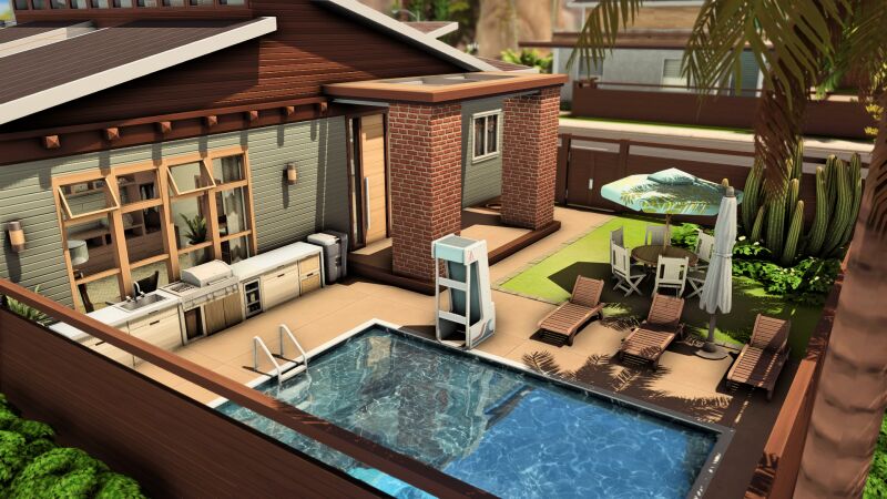 sims 4 cc mid century family house by plumbobkingdom 4