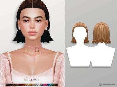 Mina Hair for Adults by MSQSIMS Sims 4 CC