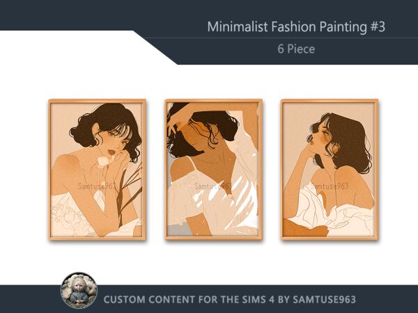 Minimalist Fashion Painting #3 Sims 4 CC