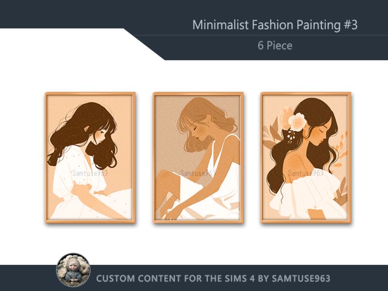 sims 4 cc minimalist fashion painting 3 extra a samtuse963 2