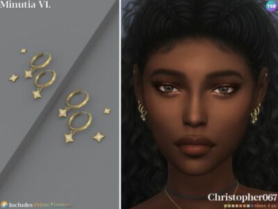 Stunning Minutia Earrings V1 Sims 4 CC