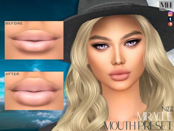 Miracle Mouth Preset N22 by MagicHand Sims 4 CC