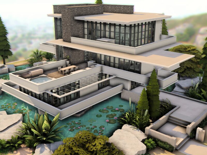 sims 4 cc modern luxury mansion no cc by plumbobkingdom 2