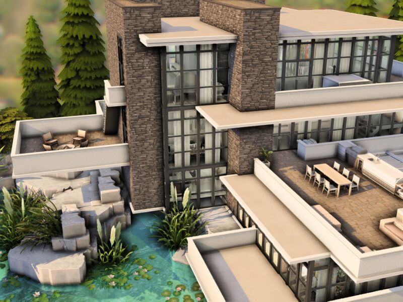 sims 4 cc modern luxury mansion no cc by plumbobkingdom 3