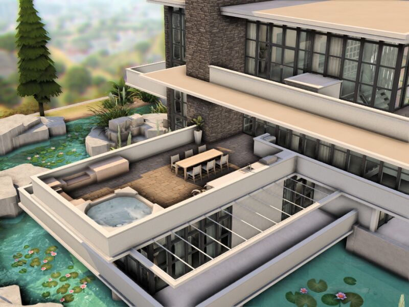 sims 4 cc modern luxury mansion no cc by plumbobkingdom 4