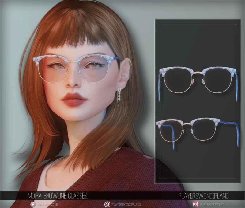 sims 4 cc moira browline glasses by playerswonderland 2