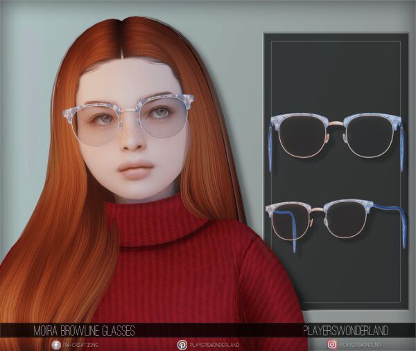 Moira Browline Glasses For Kids Sims 4 CC