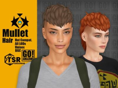 Mullet Hair by GoAmazons Sims 4 CC