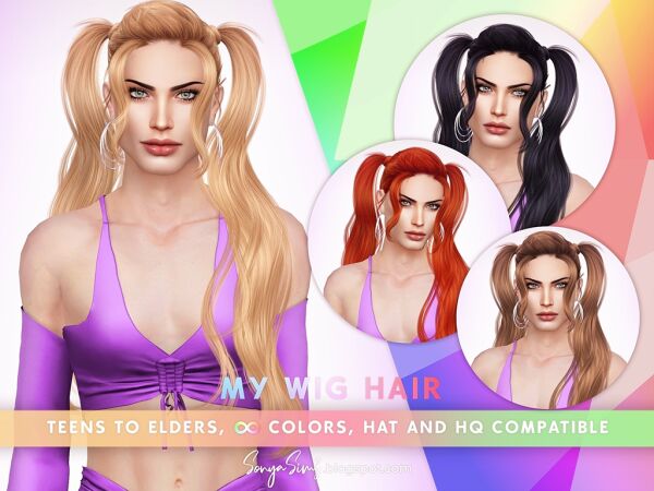 Stylish Wavy Hair for Sims – Pride 2022 Sims 4 CC