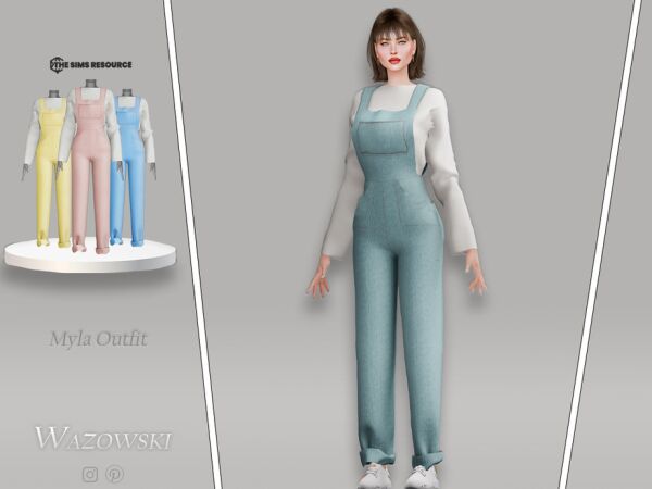 Stylish Myla Outfit for Female Sims Sims 4 CC