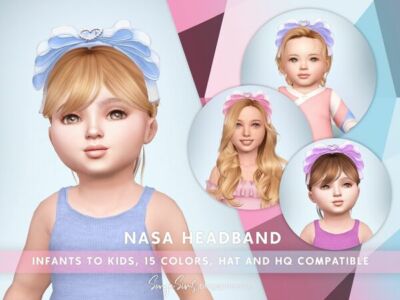 Cute NASA Headband for Kids Sims 4 CC