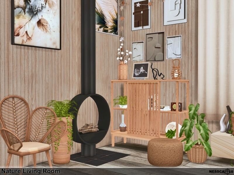 sims 4 cc nature living room 5