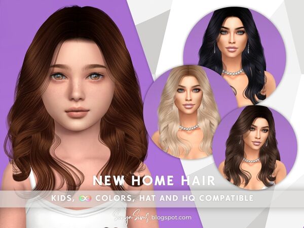 NEW Home Hair for Kids Sims 4 CC