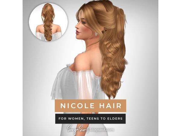 Nicole Hair Sims 4 CC