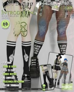 Nightwalker Socks Sims 4 CC