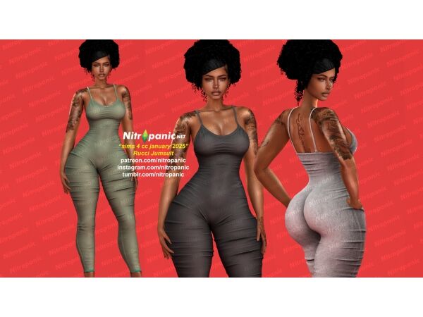 Stylish Nitropanic Rucci Jumpsuit Sims 4 CC