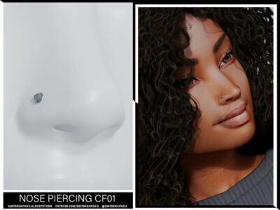 Nose Piercing CF01 Sims 4 CC