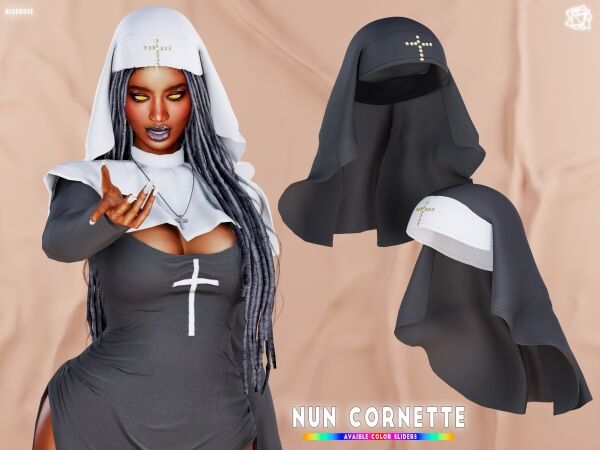 Elegant Nun Hat (Cornette) for Your Sims Sims 4 CC