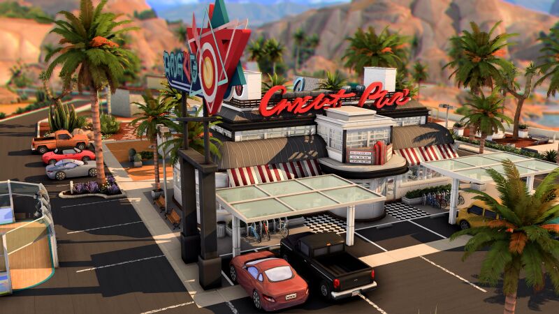 sims 4 cc oasis springs diner by plumbobkingdom 2