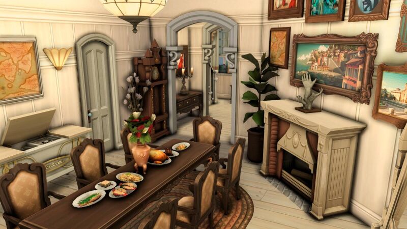 sims 4 cc old money family house by grenesims 3