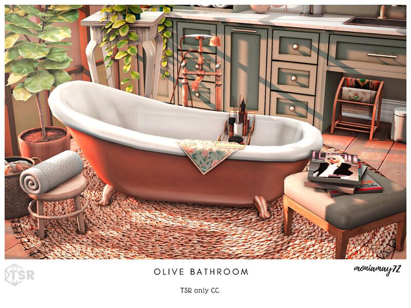 sims 4 cc olive bathroom 3