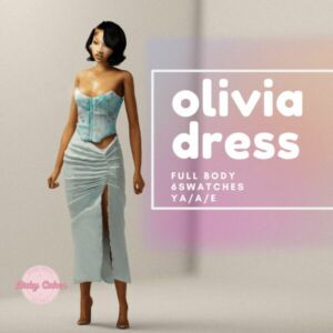 Olivia Dress By Babycakessims Sims 4 CC