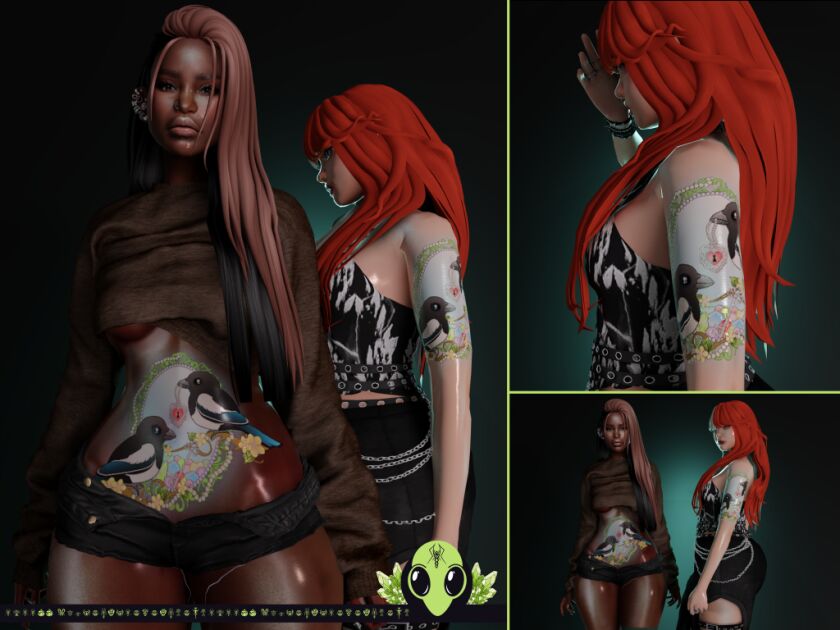 sims 4 cc one for sorrow tattoo tsr exclusive x1 colour x6 2