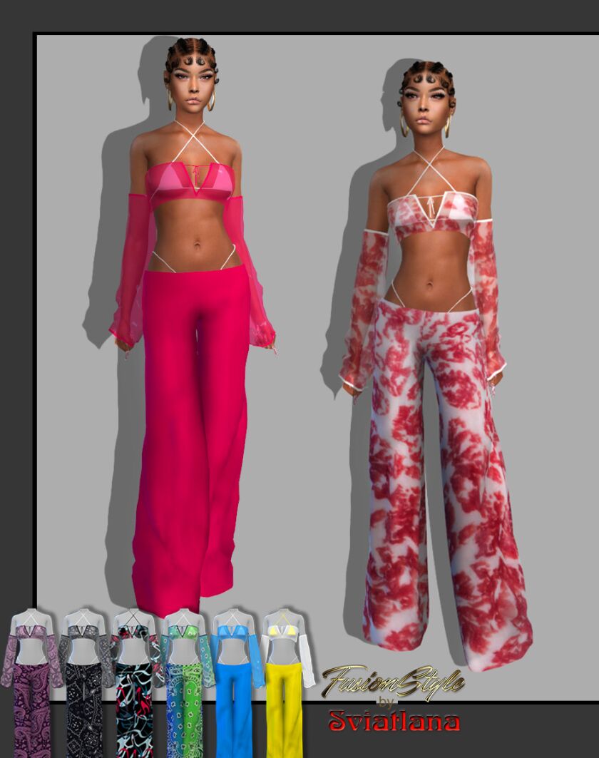 Trendy Outfit by Fusionstyle Sims 4 CC